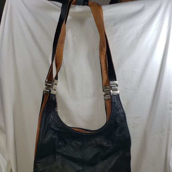 C8,373 Double Shoulder Bag Black Brown - Picture 2 of 4